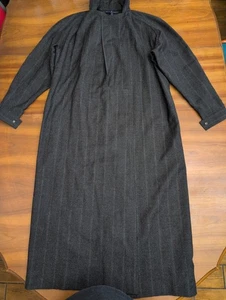 Ralph Lauren Damen 6 100 % Wolle Nadelstreifen Trench Kleid Mantel lang Staubtuch ungefüttert - Bild 1 von 10