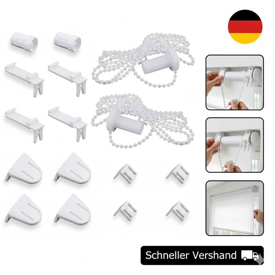 Rollo Halterung Fenster, 17Mm Ersatzteile Doppelrollo Klemmhalter, Klemmfix Roll - Bild 1 von 1