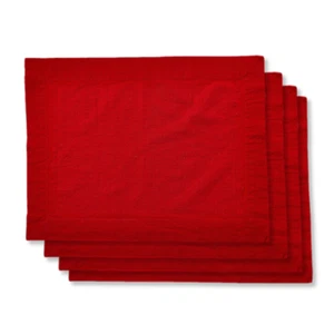 TAG Threads Slub Placemats, Red - Set of 4 (G15881) - Picture 1 of 2