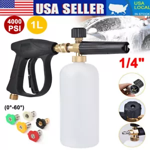 1/4" Snow Foam Pressure Washer Gun Cannon Lance Sprayer Jet Bottle Car Wash Soap - Picture 1 of 20