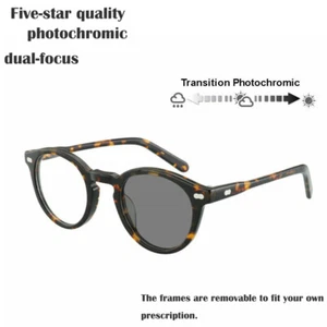 Bifokale Übergang Photochrome Lesebrille Lesebrille rund HFA493 - Bild 1 von 20