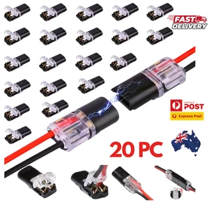 20pcs 12V connectors 2 pin Electrical Automotive Wire Cable Snap In Joiner Plugs - Picture 1 of 3