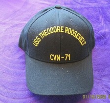 U S Navy Cap Navy Uss Theodore Roosevelt Cvn-71 Vtg Adjustable Shd Bx