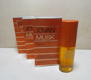 JOVAN MUSK FOR MEN COLOGNE SPRAY 1 OZ BOXED (LOT OF 3) - Picture 1 of 2