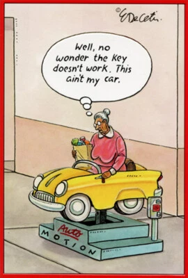 PICTURA Aint My Car Eric Decetis Funny / Humorous Feminine Birthday Card for Her