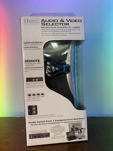 iTec Audio Video Selector Universal 4 Input Game Console TV DVD VCR Tuner Remote - Picture 1 of 6