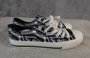 Seattle Seahawks Foco NFL Women’s Size 9 Low Top Canvas Shoes - Picture 1 of 6