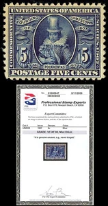 330, Mint VF/XF NH 5¢ With PSE Graded Certificate - Stuart Katz - Picture 1 of 1