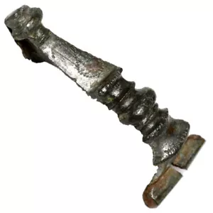 Ancient Roman bronze & silver plated hot hill fibula brooch with designs, ca 100 - Picture 1 of 10