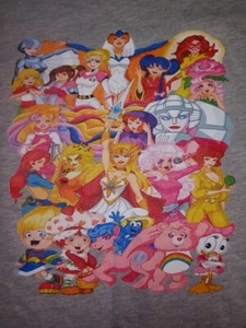 Women's "GIRL POWER" Cartoon T Shirt: She-Ra, Strawberry Shortcake, RainbowBrite - Picture 1 of 2