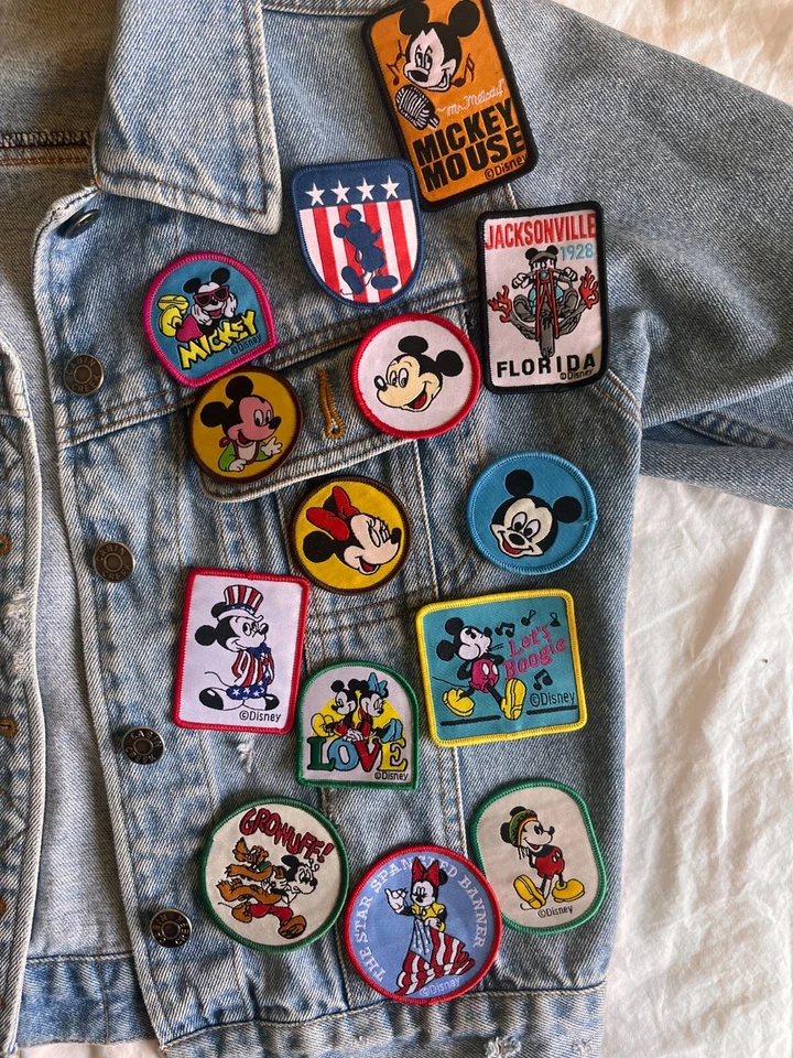 21 pc Vintage Style Disney Sew On Patches - Mickey Mouse, Minnie, Disneyland - Image 1 of 4