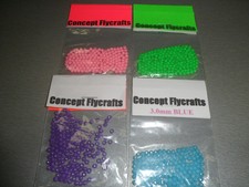 LOT #5 4 PACKS glass beads fly tying kit BLOODWORMS LURES damsel eyes ASSORTMENT