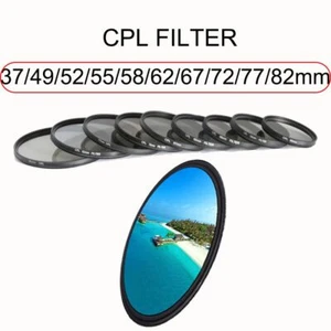 DSLR Photography CPL Polarizing Filter Camera Lens For Canon Nikon Sony - Picture 1 of 22