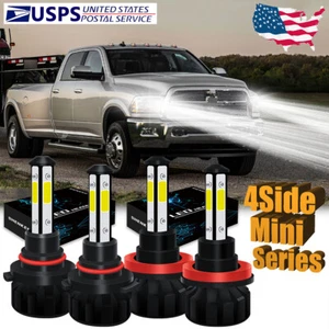 For Dodge RAM 1500 2500 3500 2009-2021 - LED Headlight Hi/Lo Bulbs Combo Kit V5B - Picture 1 of 12