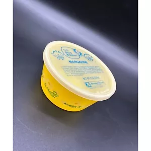 Plato de mantequilla vintage con capó azul con flor de margarita 1973 contenedor de almacenamiento amarillo - Imagen 1 de 10