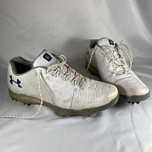Zapatos de golf Under Armour UA talla 12 blancos Jordan Spieth - Imagen 1 de 9