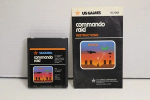 Atari 2600 COMMANDO RAID US GAMES VC1004 Original Game & Manual TESTED WORKING - Picture 1 of 10