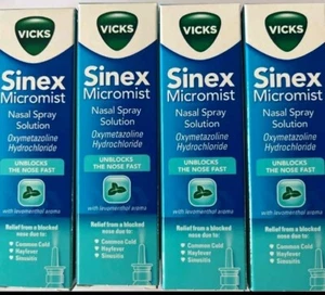 4 X Vicks Sinex Micromist Nasal Pump Spray 15ml - Picture 1 of 1