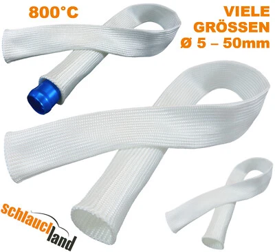 1m FITEX HITZESCHUTZSCHLAUCH WEISS Schutz Schlauch Kabel Leitung Glasfaser Fiber - Bild 1 von 4