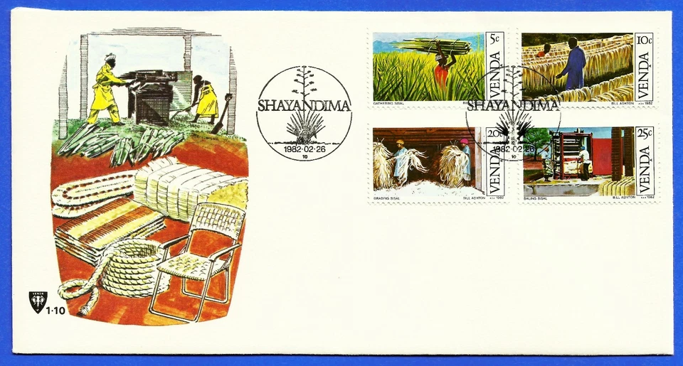 VENDA, SISAL HARVEST, FDC, 1982 - Image 1 of 1