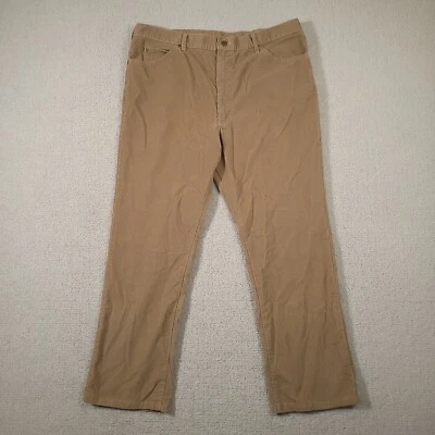 Vintage 70s Lee Corduroy Pants Mens 42x32 Actual 40X30 Tan Beige Union USA Made - Image 1 of 4