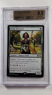 MTG Magic the Gathering Ultimate Masters 174 Noble Hierarch BGS 9.5 Quad 9.5 Sub - Image 1 of 4