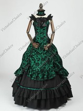 3 Piece Greene & Black Civil War / Southern Belle Gown - Size Xl