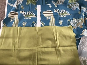 Harlequin What A Hoot Jolly Jurrassic Fabric 3230 & Coordinating Green Material - Picture 1 of 7