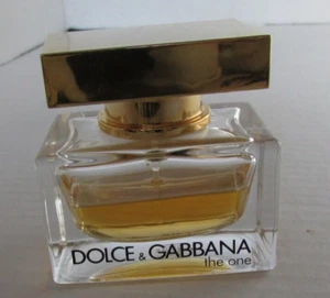 DOLCE & GABBANA "THE ONE" WOMEN'S PARFUM MADE IN UK- 1 OZ- HALF FULL-NO BOX - Picture 1 of 3