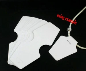 50 piezas. Libro Blanco Joyería Collar Pulsera Exhibición Tarjetas Etiquetas 125x50mm - Imagen 1 de 2