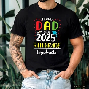 Divertida camiseta de graduado de quinto grado Orgulloso padre de clase de 2025, camiseta de graduación - Imagen 1 de 8