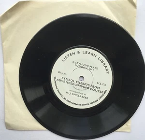 Symbol Exerpts from Advanced Driving Course. Listen & Learn LL716 45rpm record - Picture 1 of 2