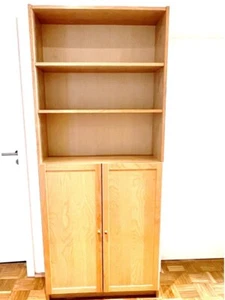 Ikea Regal Billy Birke/birkenfurnier 80 x 202 cm mit CD-Einsatz und Halbtüren - Bild 1 von 3