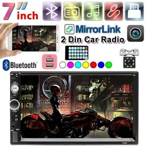7“2DIN Autoradio HD Car Radio Stereo Bluetooth Touch Screen FM USB TF MP5 Player - Picture 1 of 12