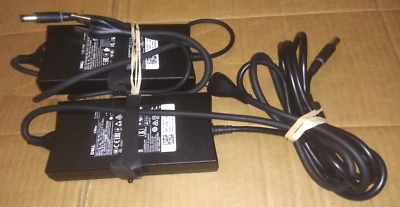 LOTE DE 2 cargadores de computadora portátil adaptador de corriente alterna Dell genuino 130 W para Dell Latitude Foto 1 de 3