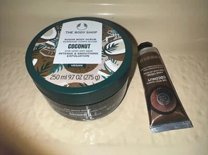 The Body Shop COCONUT Zucker Body Peeling 9,7 oz | Neu und Kokosnuss Handcreme 1,0oz - Bild 1 von 3