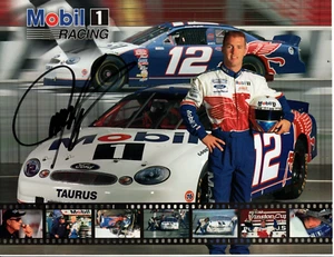AUTOGRAPHED JEREMY MAYFIELD 1999 MOBIL 1 8 1/2X11 HERO POST CARD - Picture 1 of 2