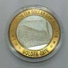 Vegas Casino Golden Gate 1906 House Token .999 Fine Silver