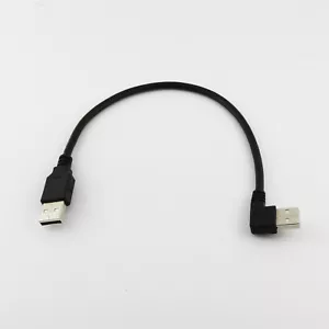 1pcs Right Angle 90 Degree USB 2.0 A Male to Male Data Extension Cable Cord 25cm - Picture 1 of 7