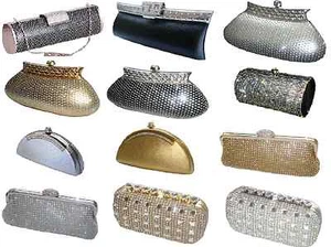 Bling Diamond Crystal Diamante Evening bag Clutch Purse Bride Wedding Party Prom - Picture 1 of 40