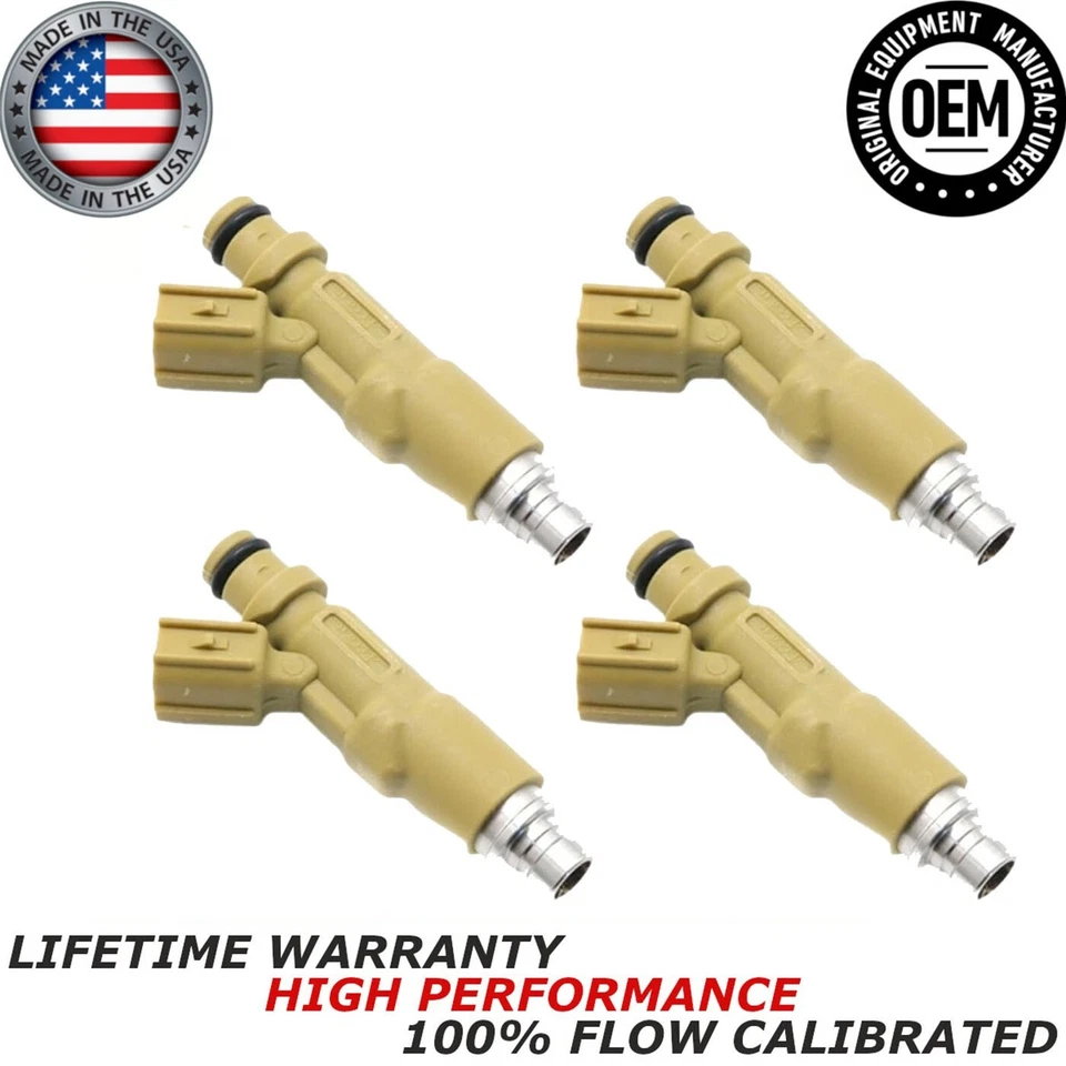 4x Inyector de combustible OEM DENSO compatible con Pontiac Vibe 2003, 2004, 2005, 2006 1,8 L I4 Foto 1 de 4