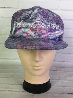 De Colección AmeriFlora 1992 Exposición Hortícola Floral Metálico Snapback Gorra Sombrero Foto 1 de 4