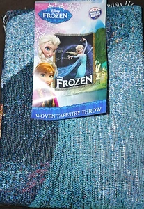 Disney FROZEN Queen of Ice Tapestry Throw Blanket Elsa"Blue Multi" 48" x 60" NWT - Picture 1 of 8
