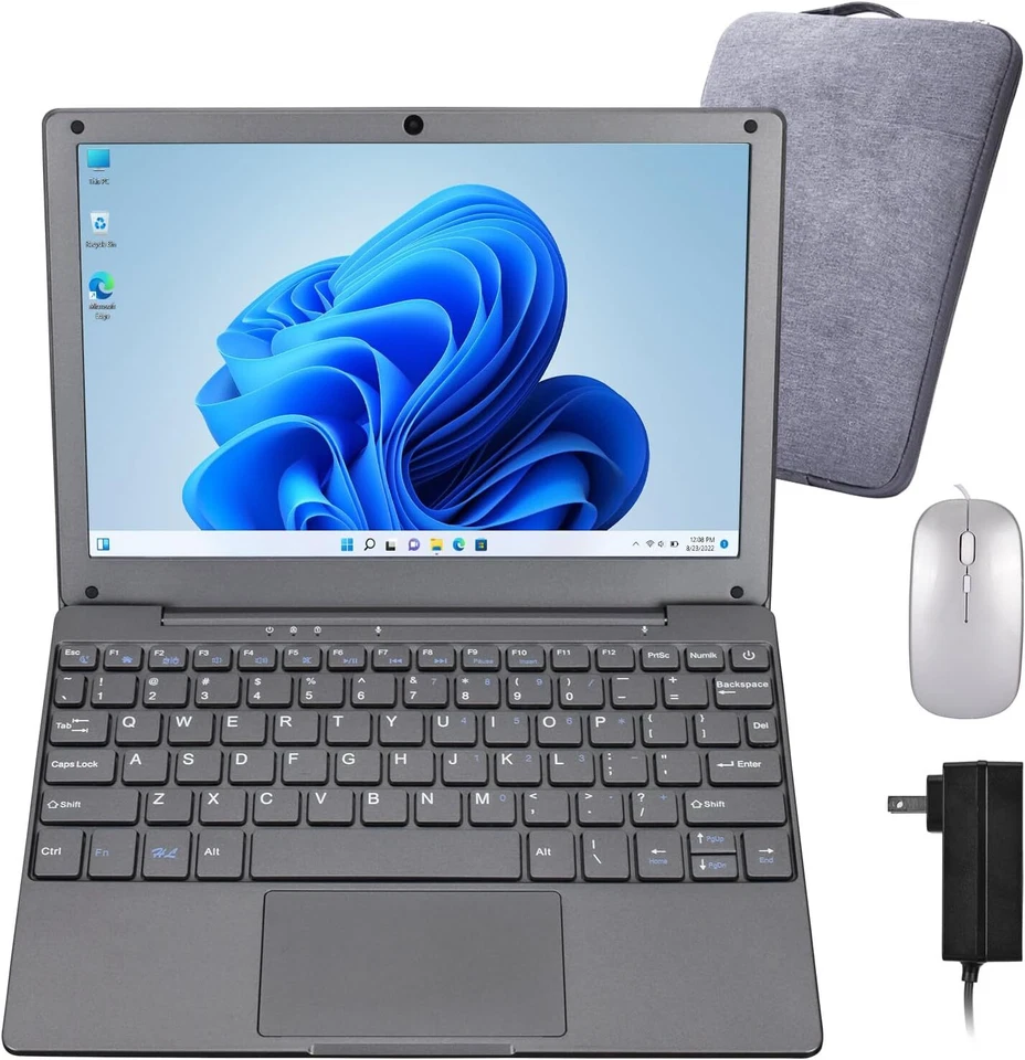 Windows 11 OS Small Computer Mini Laptop,10.1Inch 8GB RAM 128GB SSD,IPS Display - Image 1 of 4