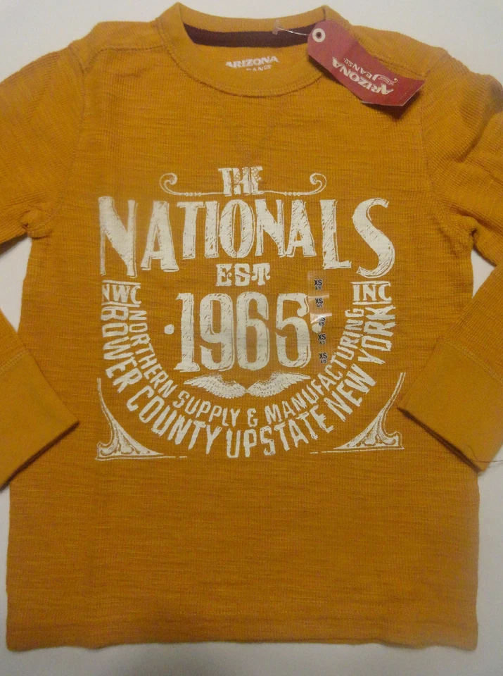 Boys Arizona Jeans Company Long Sleeve Vintage Gold Yellow Top Size XS 4-5 - Image 1 of 1