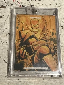 2021 MARVEL MASTERPIECES GHOST RIDER SKETCH BY ARTIST ED MARK - Picture 1 of 2