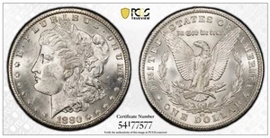 1880-CC MORGAN SILBER DOLLAR PCGS MS 62 - Bild 1 von 13