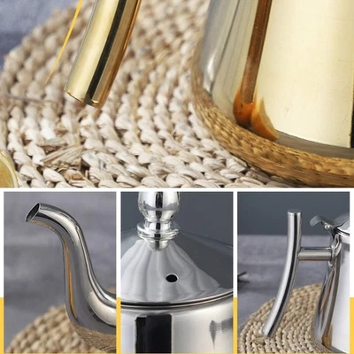 Kitchen Stainless Steel Teapot Infuser Coffee Pot Induction Cooker Kettle - Image 1 of 4