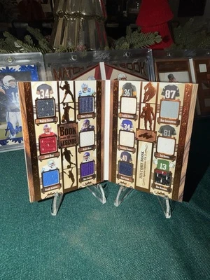 2025 LEAF HISTORY BOOK OF LEGENDS 12 GU JERSEY PAYTON RICE SANDERS MOSS+ /25 - Image 1 of 3