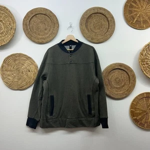 Lululemon Verde Informal Pullover Henley Botón Sudadera Ropa Activa Para Hombres XXL - Imagen 1 de 7